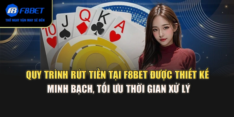 Quy trình rút tiền tại F8BET được thiết kế minh bạch, tối ưu thời gian xử lý